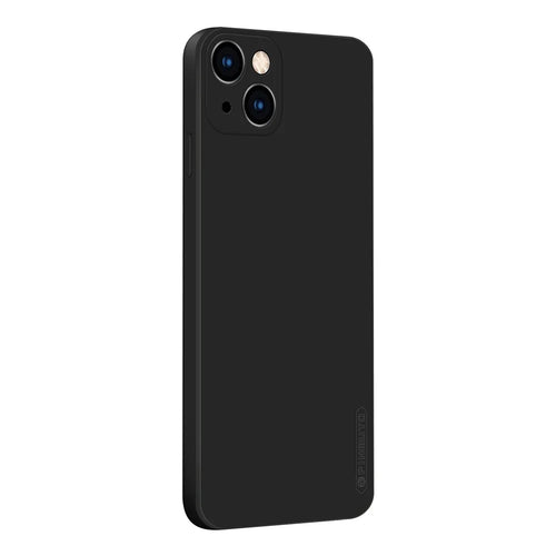 PINWUYO Soft Liquid Silicone Precise Cutouts All-Around Protective Phone Case for iPhone 13 mini 5.4 inch - Black - 1