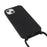Flexible TPU Mobile Phone Back Case Protector with Adjustable Lanyard for iPhone 13 mini 5.4 inch - Black - 3