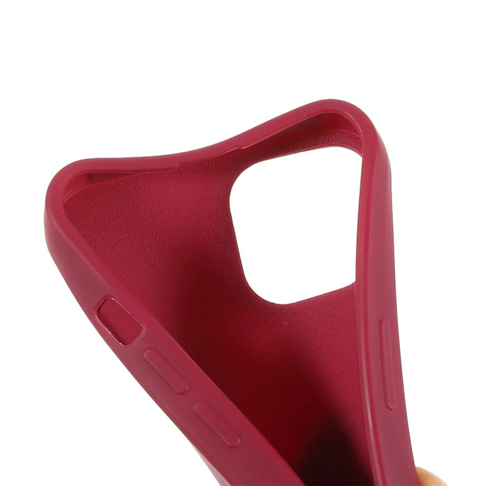 Anti Scratch TPU Phone Case Cover with Adjustable Lanyard for iPhone 13 6.1 inch - Red - 7