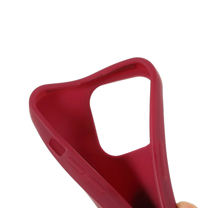 Cell Phone TPU Case Protector with Adjustable Lanyard for iPhone 13 Pro Max 6.7 inch - Red - 6