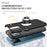 Soft Flexible TPU + Hard PC Back Shell Shockproof Cover with Ring Car Mount Kickstand for iPhone 13 6.1 inch - Black - 4