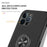 Soft Flexible TPU + Hard PC Back Shell Shockproof Cover with Ring Car Mount Kickstand for iPhone 13 6.1 inch - Black - 6