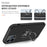 Soft Flexible TPU + Hard PC Back Shell Shockproof Cover with Ring Car Mount Kickstand for iPhone 13 6.1 inch - Black - 7