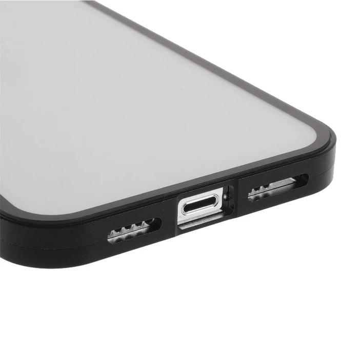 For iPhone 13 Pro Max Full Body Case Magnetic Tempered Glass Double-Sided Phone Case - Black - 5