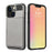Anti Scratch TPU + PC Phone Cover Protector with Slide Card Holder for iPhone 13 Pro 6.1 inch - Grey - 2