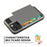 Anti Scratch TPU + PC Phone Cover Protector with Slide Card Holder for iPhone 13 Pro 6.1 inch - Grey - 3