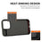 Anti Scratch TPU + PC Phone Cover Protector with Slide Card Holder for iPhone 13 Pro 6.1 inch - Grey - 4
