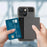 Anti Scratch TPU + PC Phone Cover Protector with Slide Card Holder for iPhone 13 Pro 6.1 inch - Grey - 6