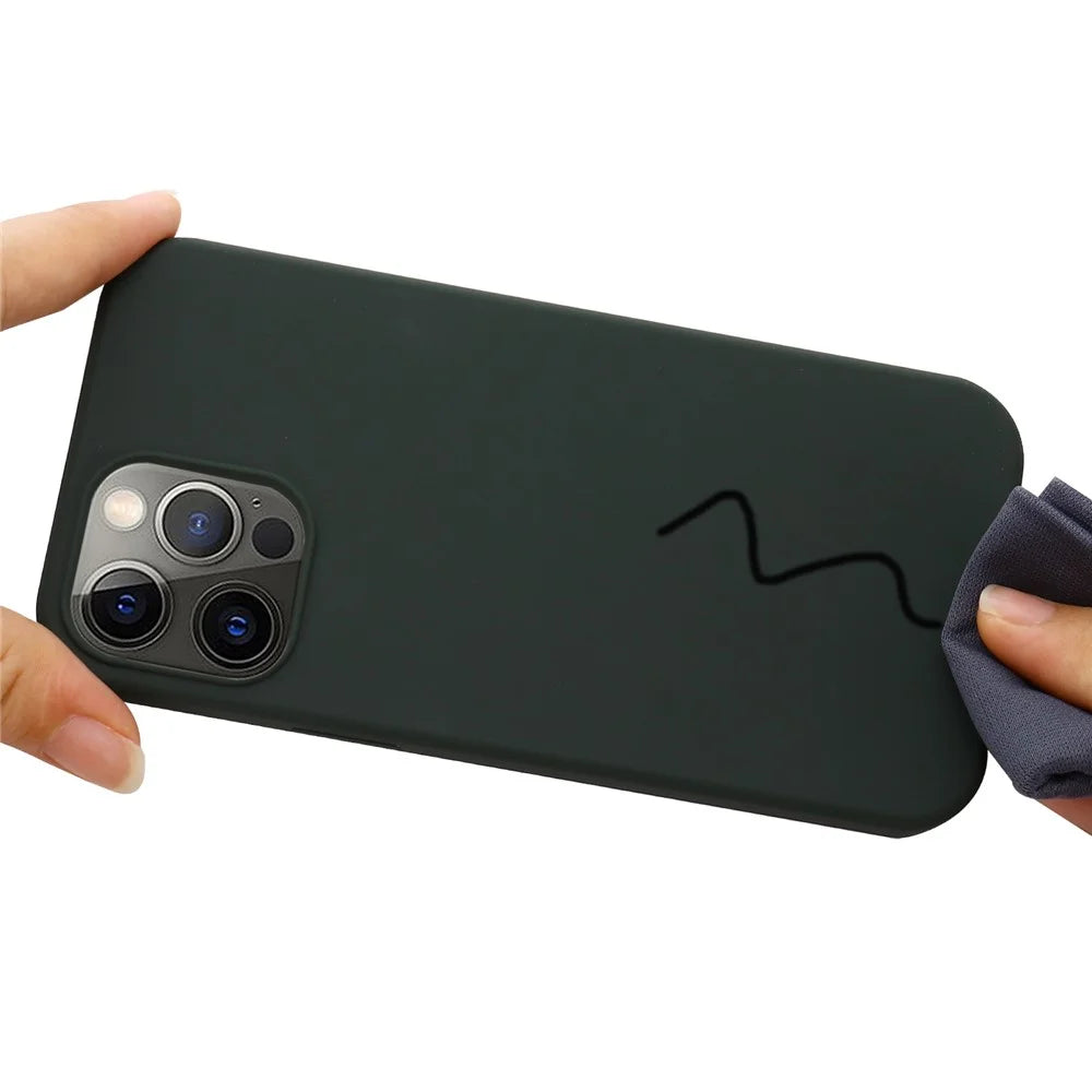 Compatible with MagSafe Liquid Silicone Magnetic Absorption Phone Shell Cellphone Protection Case for iPhone 13 Pro Max 6.7 inch - Dark Green - 5