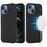 For iPhone 13 Cover Compatible with MagSafe Liquid Silicone Phone Case - Black - 1