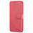 AZNS Magnetic Clasp Wallet Stand Design Anti-Scratch Lightweight Leather Phone Cover Case for iPhone 13 mini 5.4 inch - Red - 2