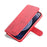 AZNS Magnetic Clasp Wallet Stand Design Anti-Scratch Lightweight Leather Phone Cover Case for iPhone 13 mini 5.4 inch - Red - 4