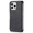 AZNS Wallet Stand Design Anti-Fall Magnetic Clasp Lightweight Leather Phone Cover Case for iPhone 13 Pro Max 6.7 inch - Black - 3