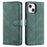 AZNS Stylish Drop-Proof Anti-Scratch Protective Wallet Design Phone Case with Stand for iPhone 13 6.1 inch - Green - 1