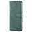 AZNS Stylish Drop-Proof Anti-Scratch Protective Wallet Design Phone Case with Stand for iPhone 13 6.1 inch - Green - 2