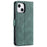 AZNS Stylish Drop-Proof Anti-Scratch Protective Wallet Design Phone Case with Stand for iPhone 13 6.1 inch - Green - 3