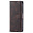 AZNS Wallet Stand Design Folio Flip Leather Phone Case Shell for iPhone 13 mini 5.4 inch - Brown - 2