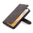 AZNS Wallet Stand Design Folio Flip Leather Phone Case Shell for iPhone 13 mini 5.4 inch - Brown - 4
