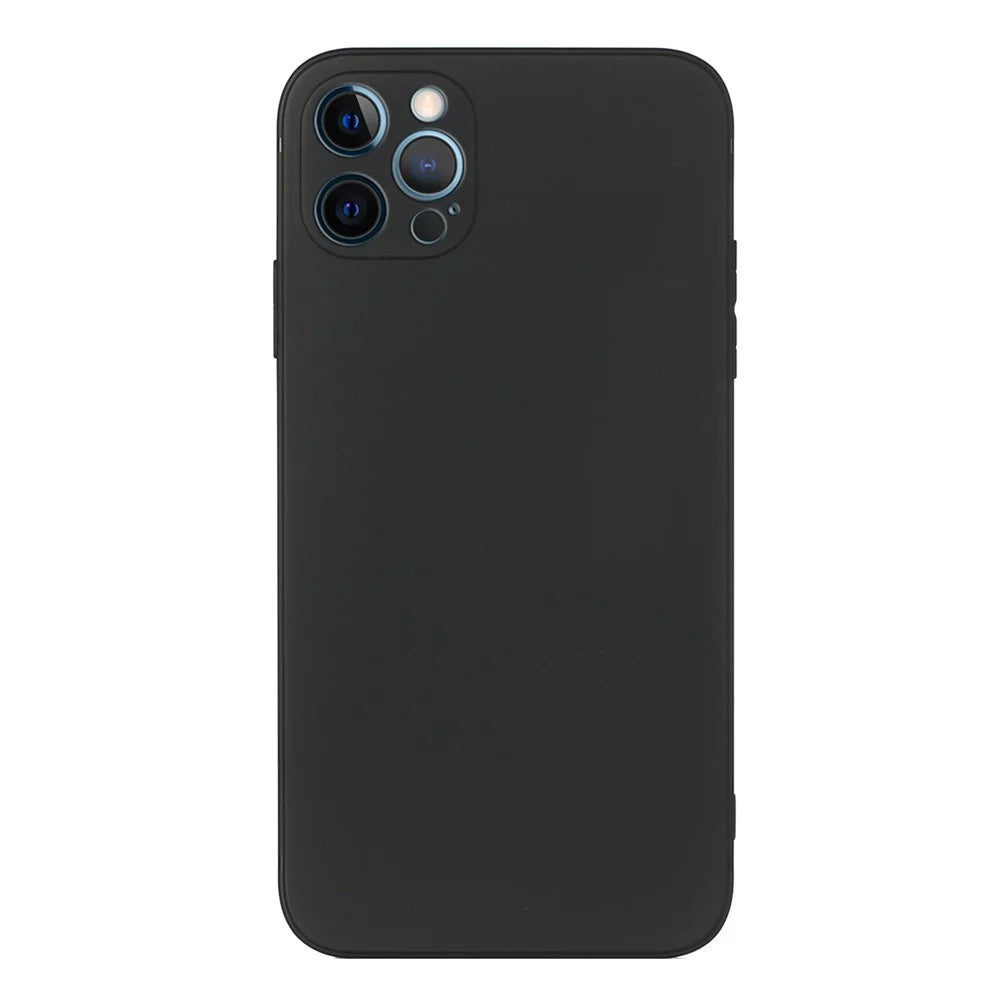Slim Precise Cutout Ultra Soft TPU Straight Edge Shockproof Protective Case for iPhone 13 Pro Max 6.7 inch - Black - 1