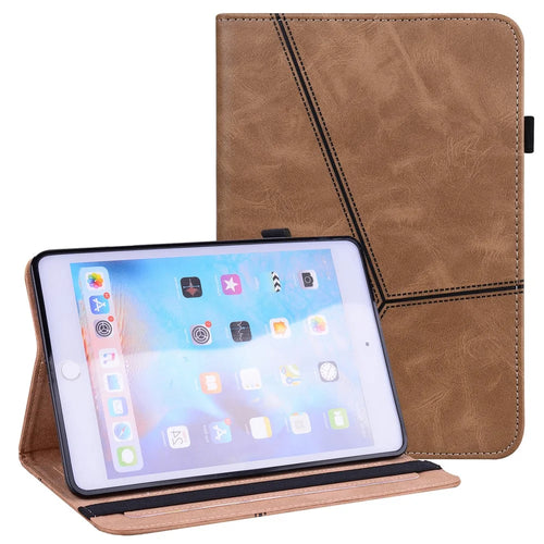 All-Round Shockproof Auto Wake and Sleep Leather Tablet Cover with Stand Card Slots for iPad mini (2024) / mini (2021) - Brown - 1