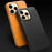 QIALINO Cowhide Leather Coated Protective Phone Case Shell Compatible with MagSafe Charging for iPhone 13 Pro Max 6.7 inch - Blue - 7