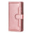 Multiple Card Slots Split Leather Stand Phone Case Shell with Wrist Strap for iPhone 13 mini 5.4 inch - Rose Gold - 2