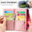 Multiple Card Slots Split Leather Stand Phone Case Shell with Wrist Strap for iPhone 13 mini 5.4 inch - Rose Gold - 5