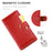 Full Protection Split Leather Phone Shell Case with Multiple Card Slots for iPhone 13 Pro 6.1 inch - Red - 4