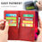 Full Protection Split Leather Phone Shell Case with Multiple Card Slots for iPhone 13 Pro 6.1 inch - Red - 5