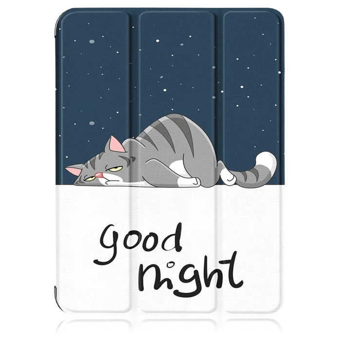 Pattern Printing Tri-Fold Stand Auto Wake / Sleep Leather Case for iPad mini (2024) / mini (2021) - Cat - 2