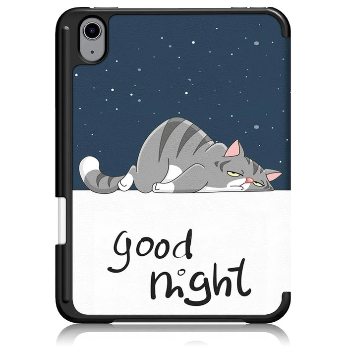 Pattern Printing Tri-Fold Stand Auto Wake / Sleep Leather Case for iPad mini (2024) / mini (2021) - Cat - 3