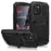 R-JUST Kickstand Silicone Armor Metal Shockproof Cover with Built-in Screen Protector for iPhone 13 Pro Max 6.7 inch - Black - 1