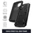 R-JUST Kickstand Silicone Armor Metal Shockproof Cover with Built-in Screen Protector for iPhone 13 Pro Max 6.7 inch - Black - 3