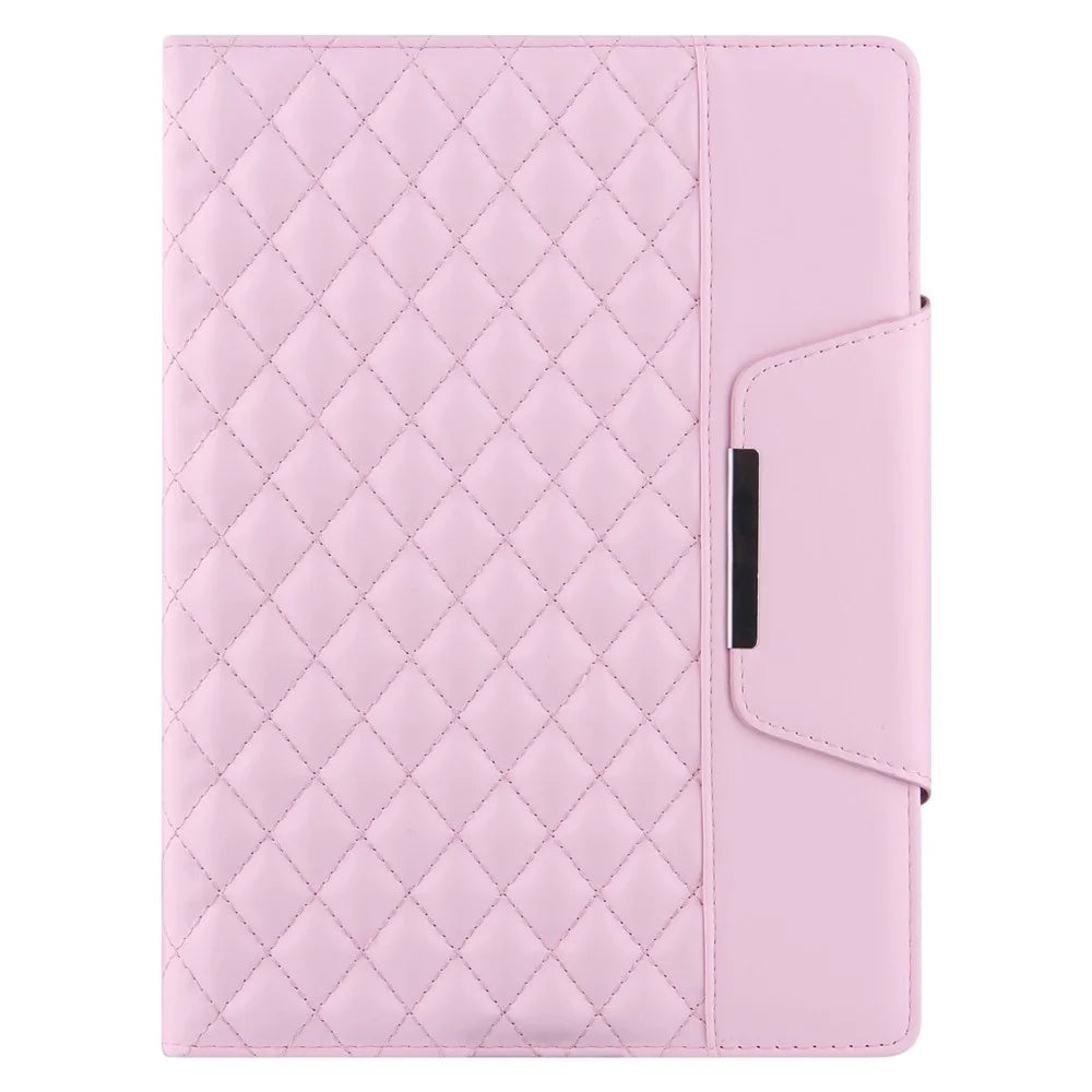 Grids Leather Stand Wallet Tablet Cover for iPad Pro 11 (2022) /  (2021) / (2020) / (2018) / Air 11 (2026) / (2025) / (2024) / Air (2020) / Air (2022) - Pink - 2