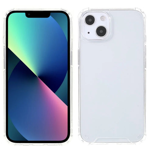 Transparent Four Corner Cushion Acrylic + Soft TPU Hybrid Phone Cover Case Shell for iPhone 13 6.1 inch - 1