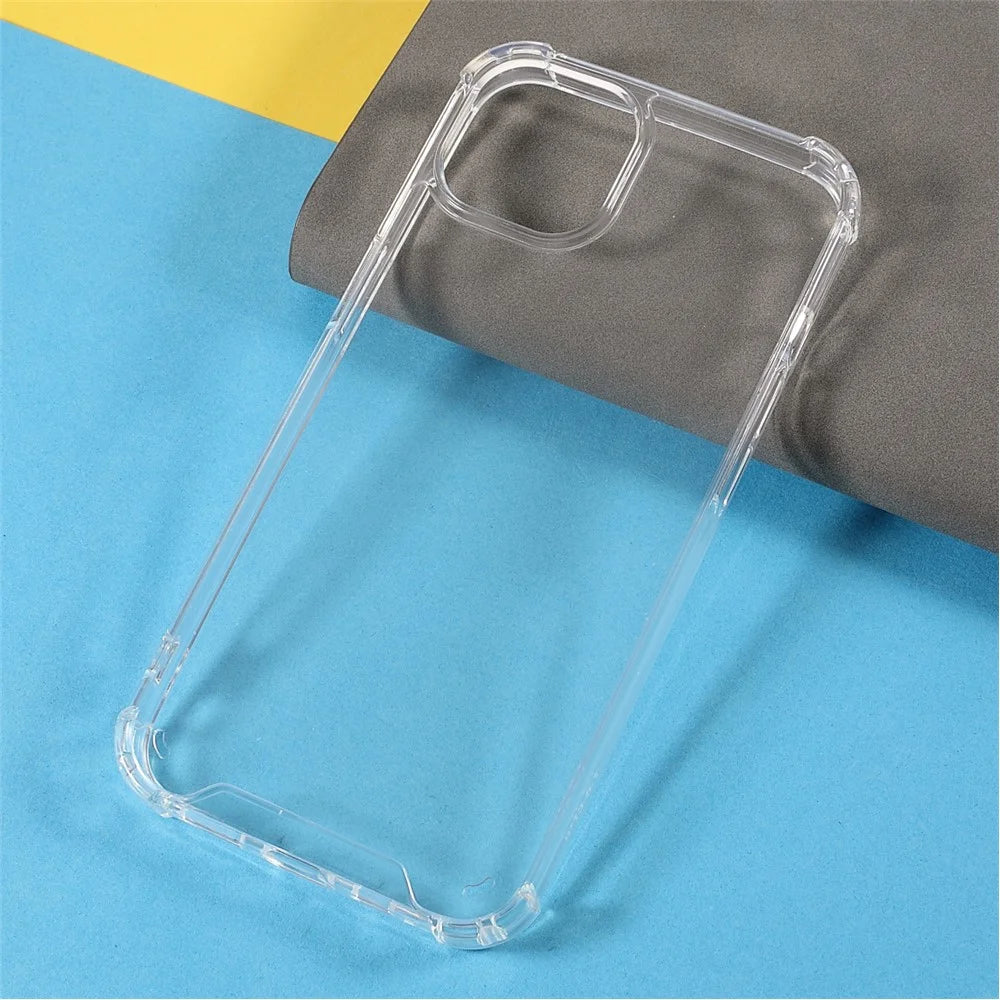 Transparent Four Corner Cushion Acrylic + Soft TPU Hybrid Phone Cover Case Shell for iPhone 13 6.1 inch - 4