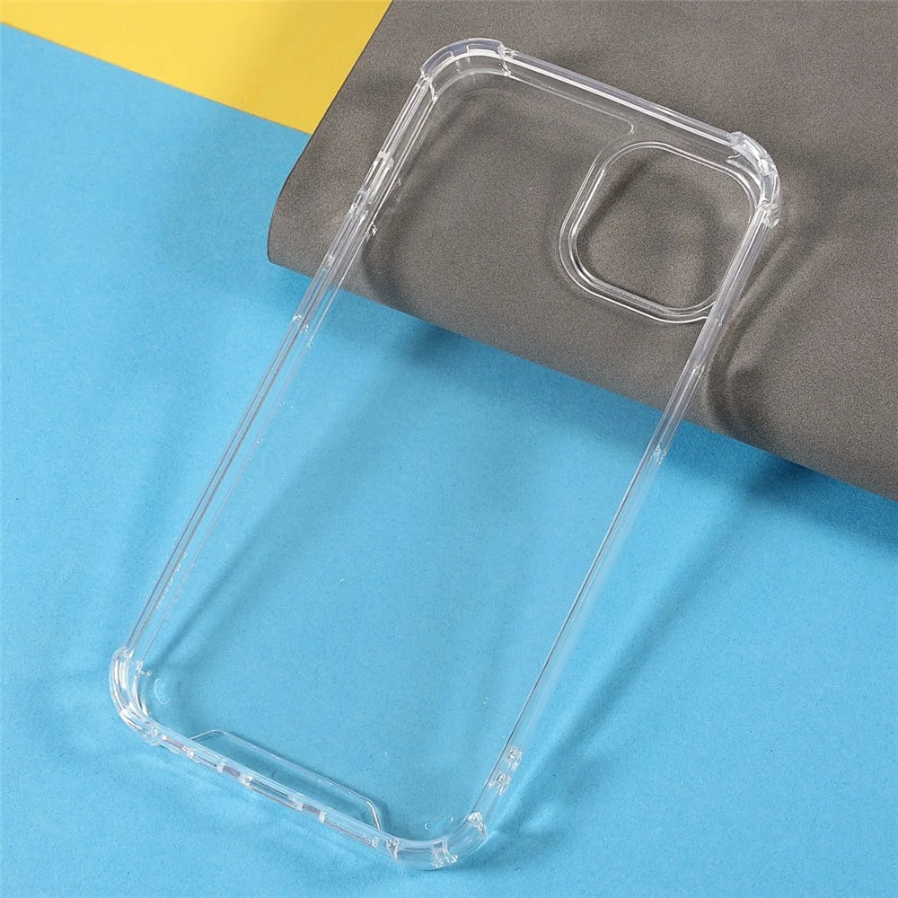 Transparent Four Corner Cushion Acrylic + Soft TPU Hybrid Phone Cover Case Shell for iPhone 13 6.1 inch - 7