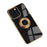 Electroplating Frame Mirror Surface TPU Phone Case Protector with Kickstand for iPhone 13 Pro Max 6.7 inch - Black - 1