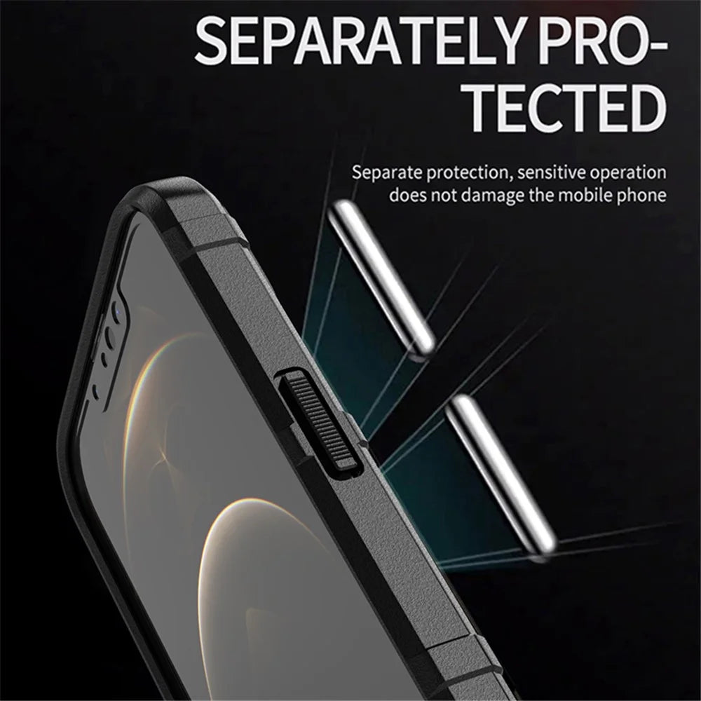 Shockproof Scratch-Resistant Rugged Square Grid Texture Light Soft TPU Phone Case for iPhone 13 6.1 inch - Green - 6