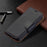 Solid Color Litchi Texture PU Leather Phone Wallet Case Cover with Strap for iPhone 13 6.1 inch - Black - 6