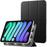 Magnetic Absorption Tri-Fold Stand PU Leather Tablet Case Shell with Auto Wake / Sleep for iPad mini (2024) / mini (2021) - Black - 1