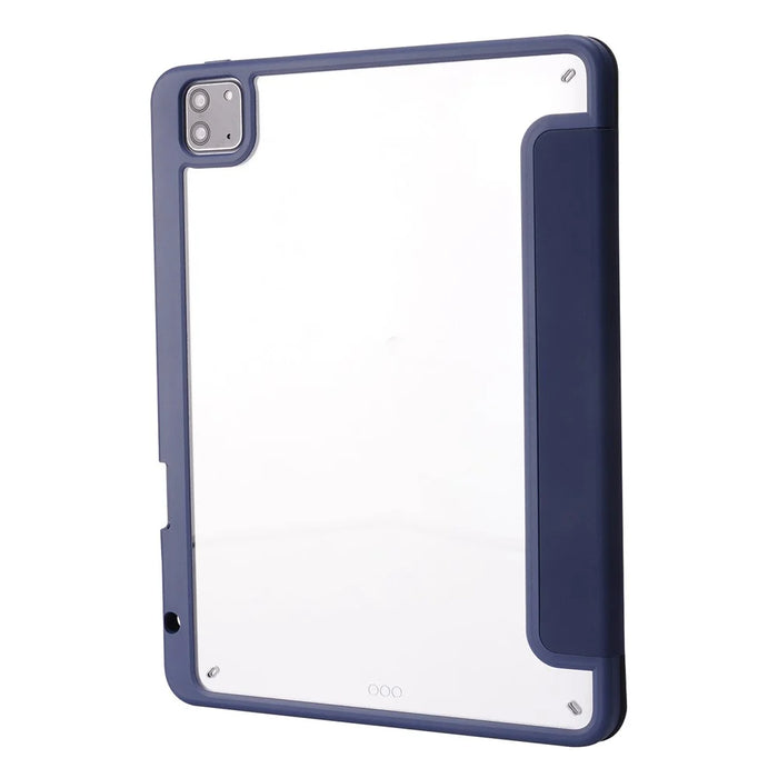 Auto Wake / Sleep PU Leather + Acrylic Deformable Stand Tablet Case Cover for iPad Pro 11 (2022) /  (2021) / (2020) - Dark Blue - 4