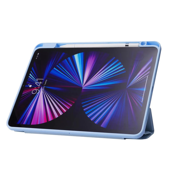 Auto Wake / Sleep PU Leather + Acrylic Deformable Stand Tablet Case Cover for iPad Pro 11 (2022) /  (2021) / (2020) - Dark Blue - 5