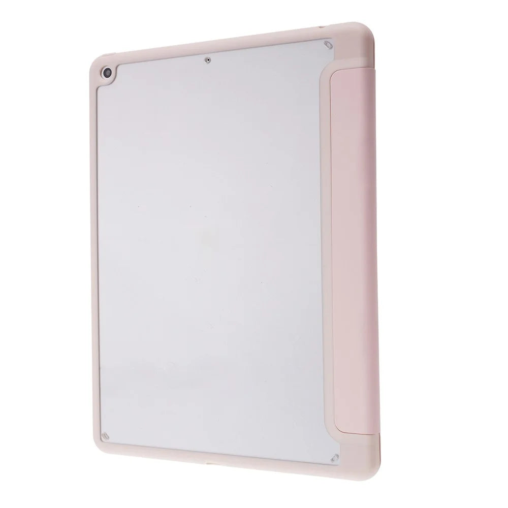 PU Leather Origami Stand Tablet Case Cover with Auto Wake/Sleep Function for iPad 10.2 (2021)/(2020)/(2019) - Pink - 3