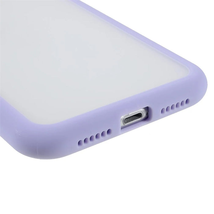 TPU + Matte Acrylic Dual-layer Protection Stylish Cell Phone Protective Cover Case for iPhone 11 6.1 inch - Light Purple - 5