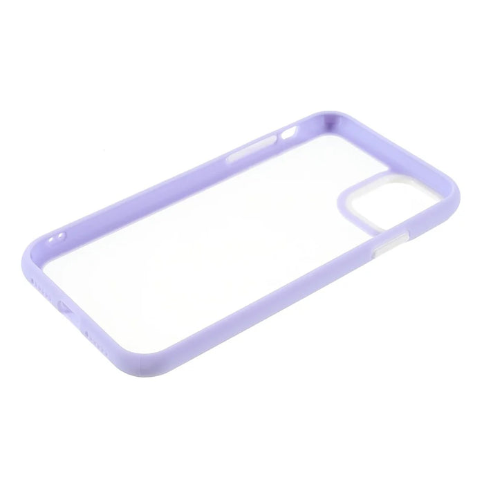 TPU + Matte Acrylic Dual-layer Protection Stylish Cell Phone Protective Cover Case for iPhone 11 6.1 inch - Light Purple - 7