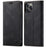 AUTSPACE A01 Series Retro Matte Leather Wallet Case with RFID Blocking Stand Flip Magnetic Cover for iPhone 13 Pro Max 6.7 inch - Black - 1