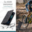 AUTSPACE A01 Series Retro Matte Leather Wallet Case with RFID Blocking Stand Flip Magnetic Cover for iPhone 13 Pro Max 6.7 inch - Black - 3