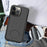 Woven Texture Swivel Belt Clip Kickstand Design Anti-Scratch Shockproof PC + TPU Hybrid Case for iPhone 13 Pro Max 6.7 inch - Black - 2