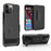 Woven Texture Swivel Belt Clip Kickstand Design Anti-Scratch Shockproof PC + TPU Hybrid Case for iPhone 13 Pro Max 6.7 inch - Black - 5